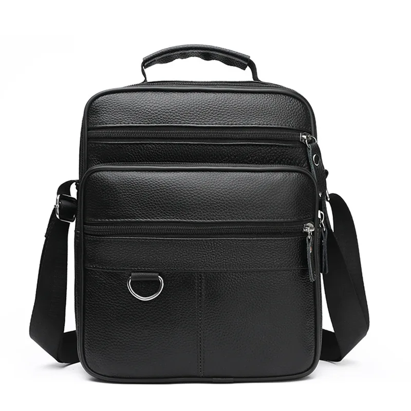 Hot Men\'s Genuine Leather Crossbody Shoulder Bags High quality Tote Fashion Business Man Messenger Bag Leather Bags Male Handbag