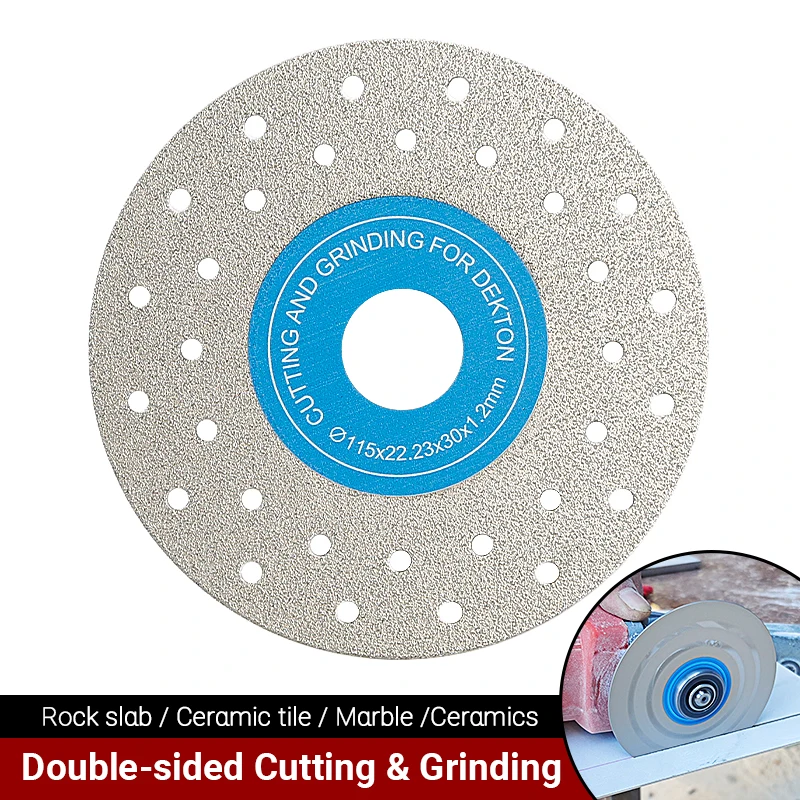 LOZLIN 3pc Rock Grinding Cutting Disc Ultra-Thin Diamond Saw Blade Marble Porcelain Tile Glass 115mm Multi Hole Cutter Plate view 2