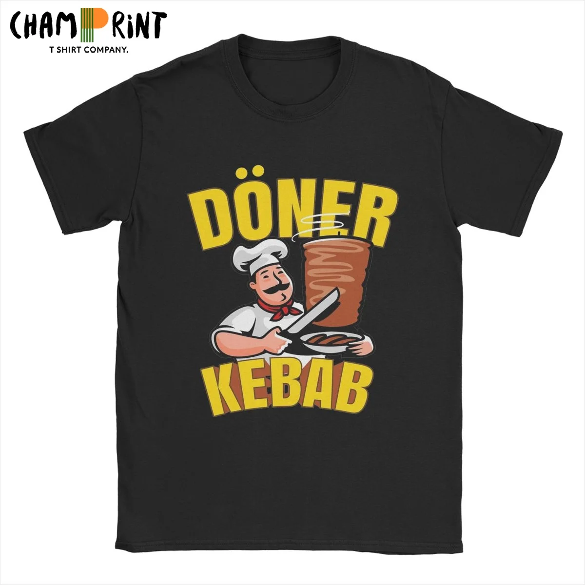 Men's T-Shirts Doner Kebab Rotisserie Snack Awesome 100% Cotton Tees Short Sleeve T Shirts Round Neck Clothing New Arrival