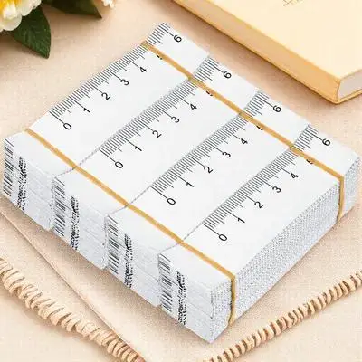Ruban à mesurer en papier jetable, 100 pièces, pour la mesure du corps, règle de couture Flexible à Double échelle, outil de mesure artisanal léger