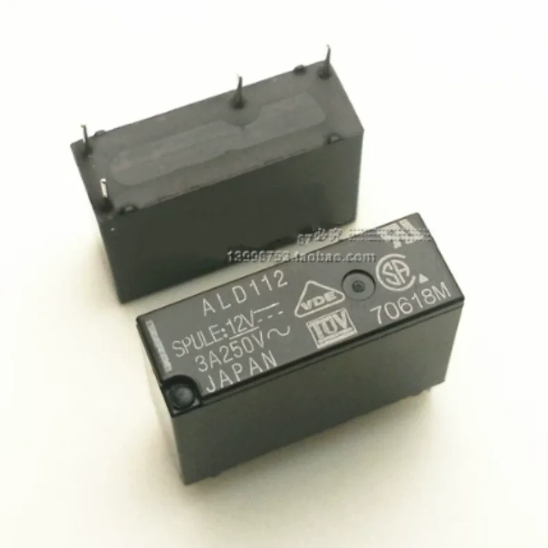 New relay ALDP112 ALD112 12V 3A 5A 4-pin type, with a group of normally open contacts.