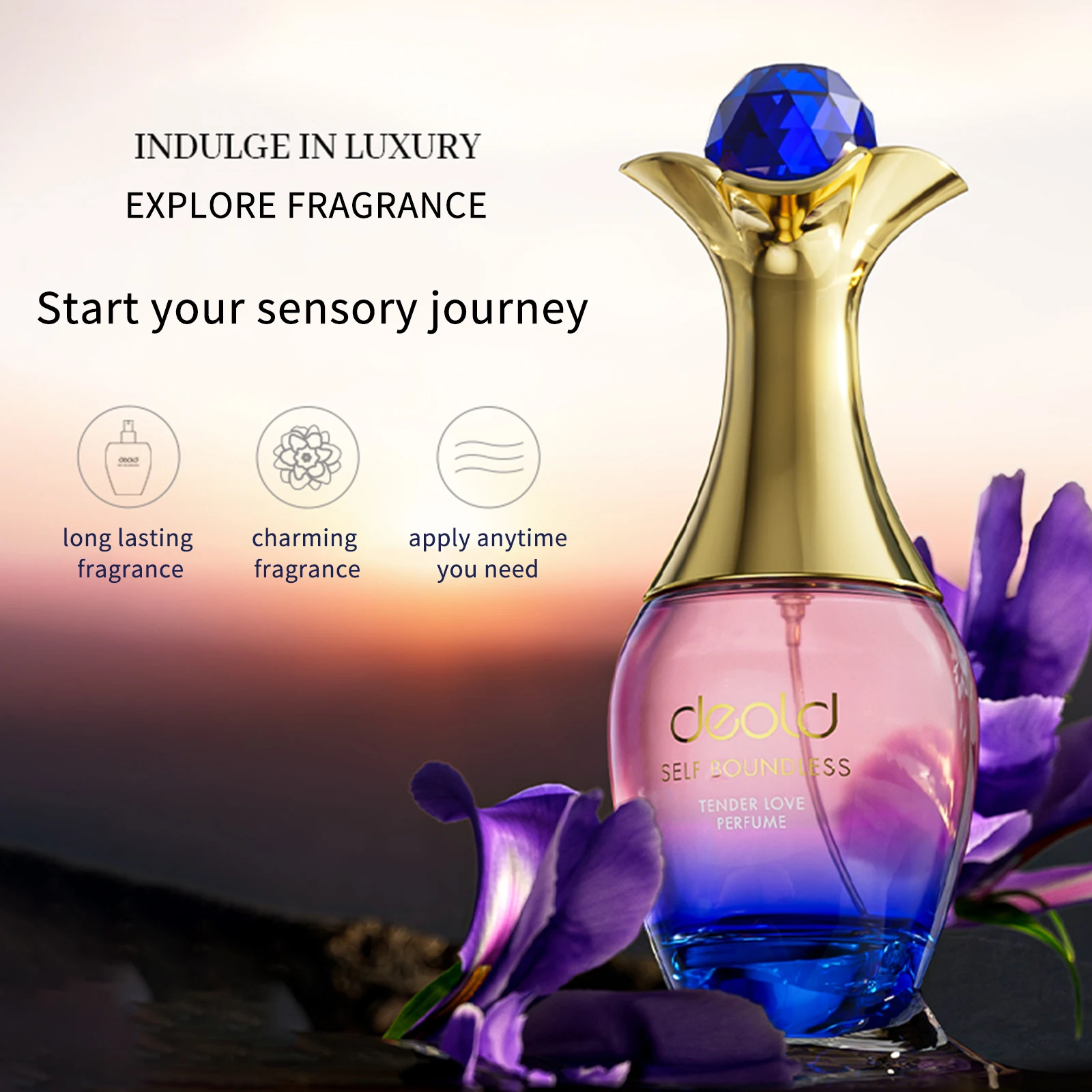 オードパルファム スプレー ナチュラル フレグランス パルファム 持続性と魅力的な個人用香水 女性と女の子用 50ML