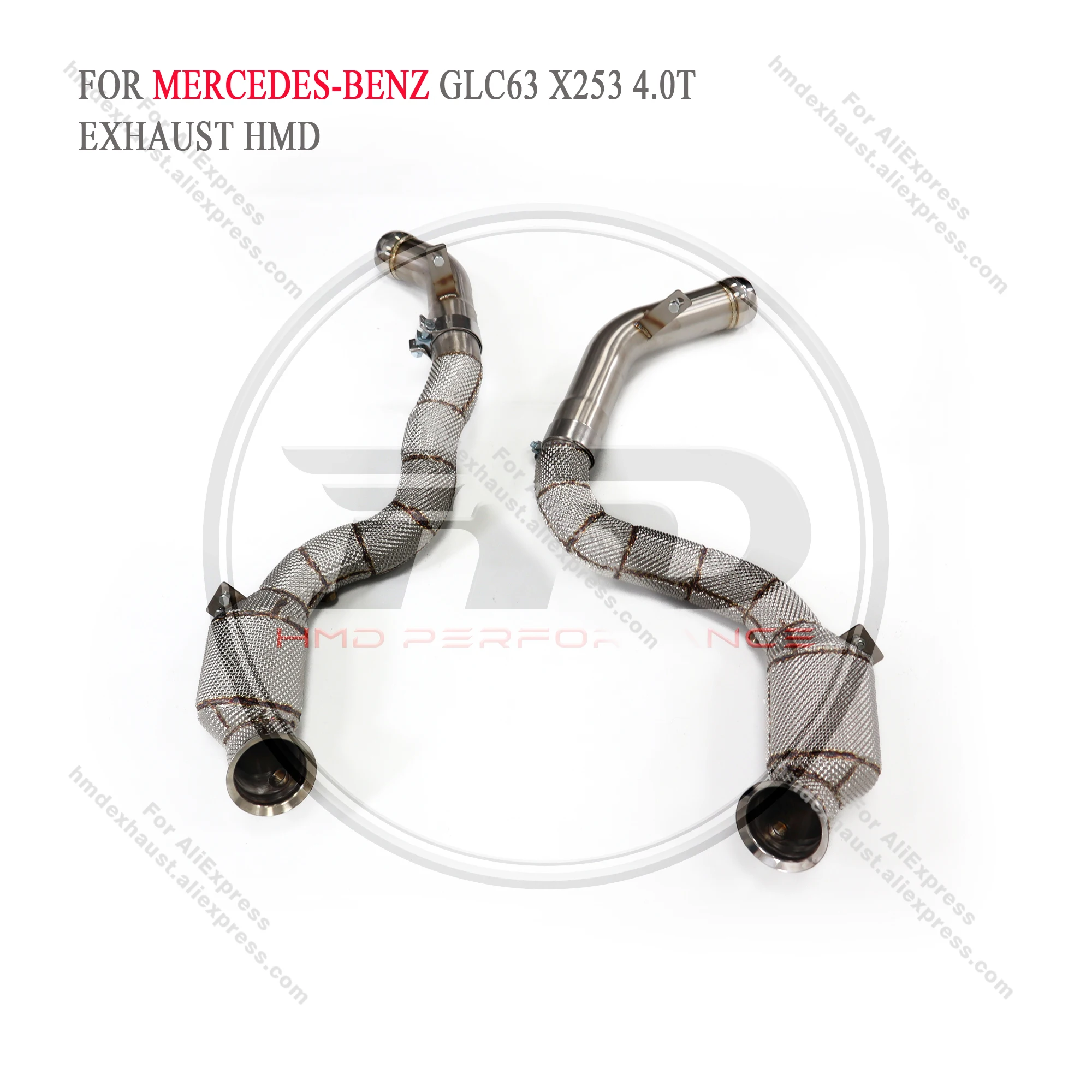 HMD Downpipe for Mercedes benz GLC63 X253 4.0T Exhaust System Stainless Steel Performance Header Catalytic Car Accessories