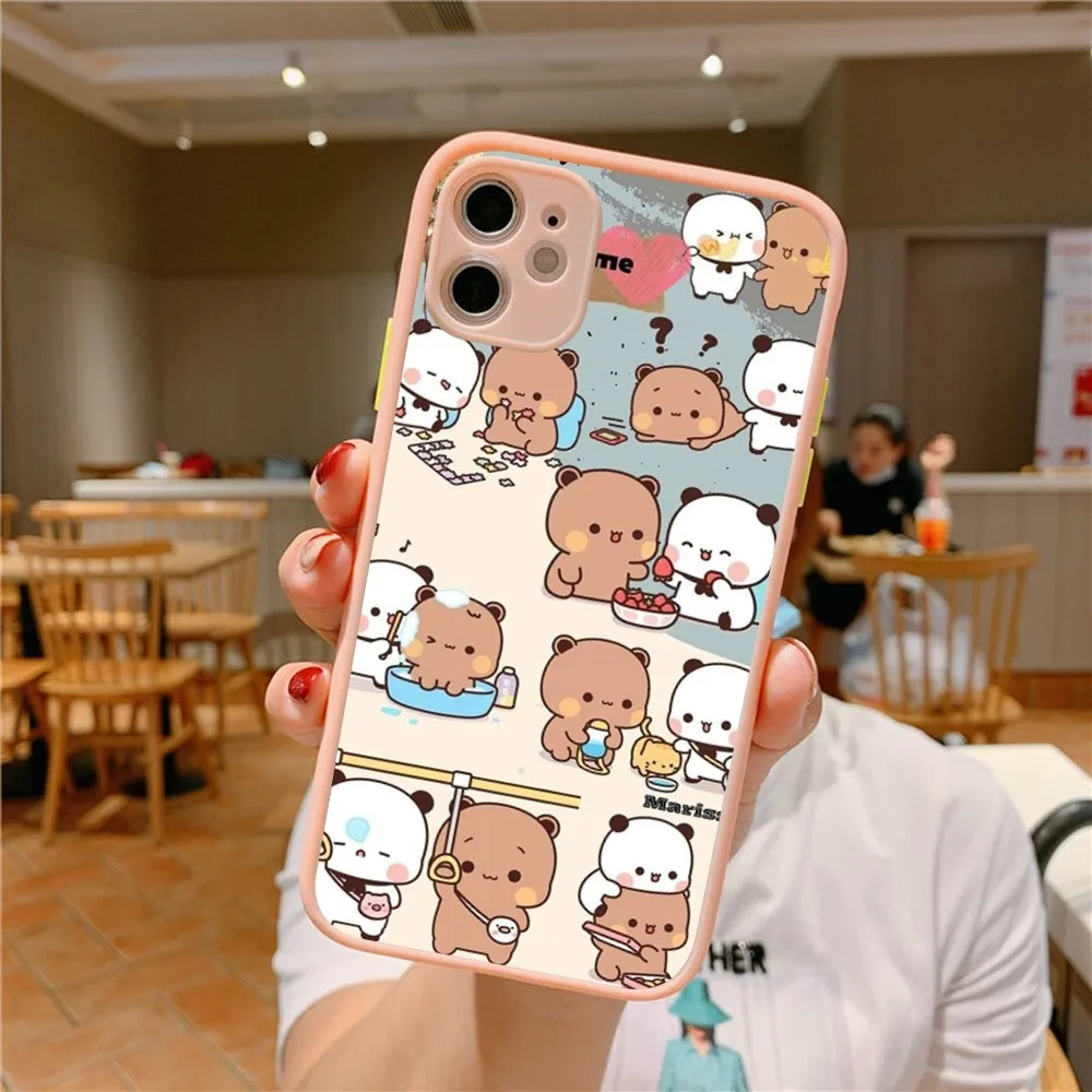 Cute B-BUBU-DUDU Phone Case for iPhone 14 11 12 13 Mini Pro Max 8 7 Plus X XR XS MAX Translucent Matte Cover