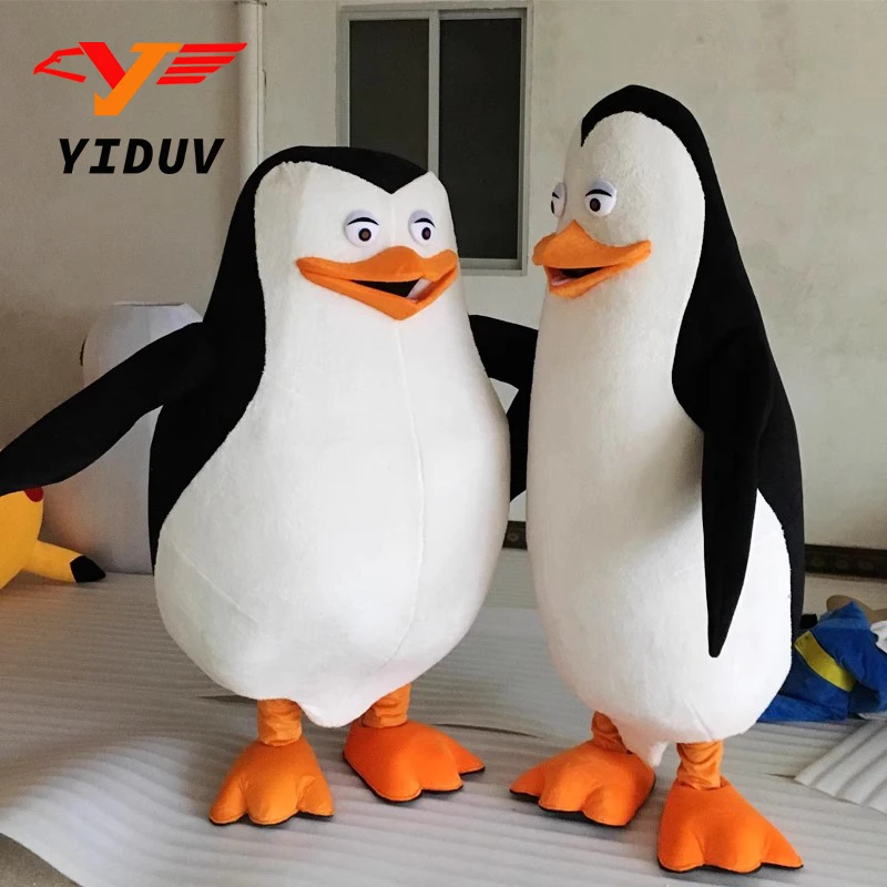 Neues Madagaskar-Pinguin-Maskottchen-Kostüm, Faschingskostüm, Halloween-Anime-Puppe, Cosplay-Kleidung, Geburtstagsparty, Karnevals-Requisiten, Geschenk für Erwachsene