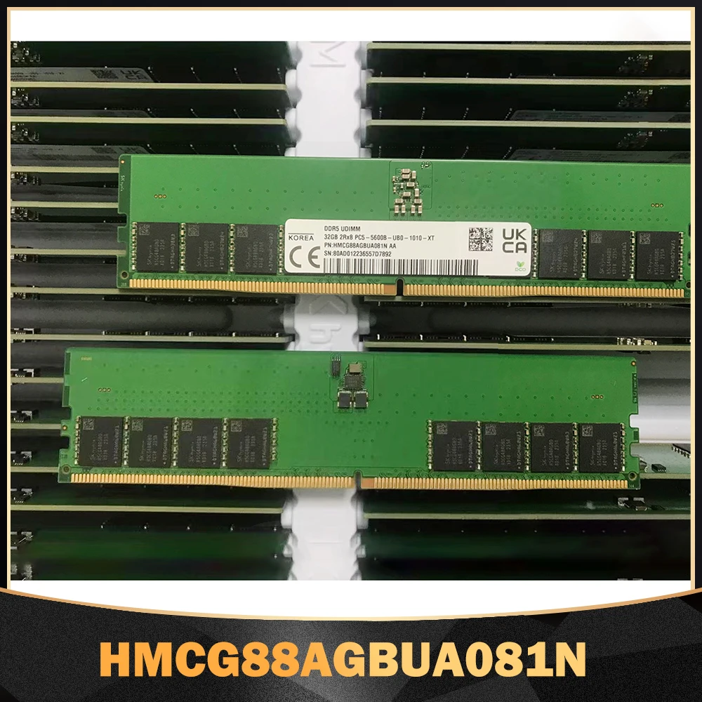 1PCS RAM 32GB 32G 2RX8 5600 PC5-5600B-UB0 DDR5 UDIMM For SK Hynix Desktop Memory HMCG88AGBUA081N