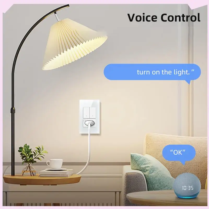 B24B Tuya Wifi Smart Switch Brazil Socket Light Switch Work Voice Control Smart Switch Brazil Plug