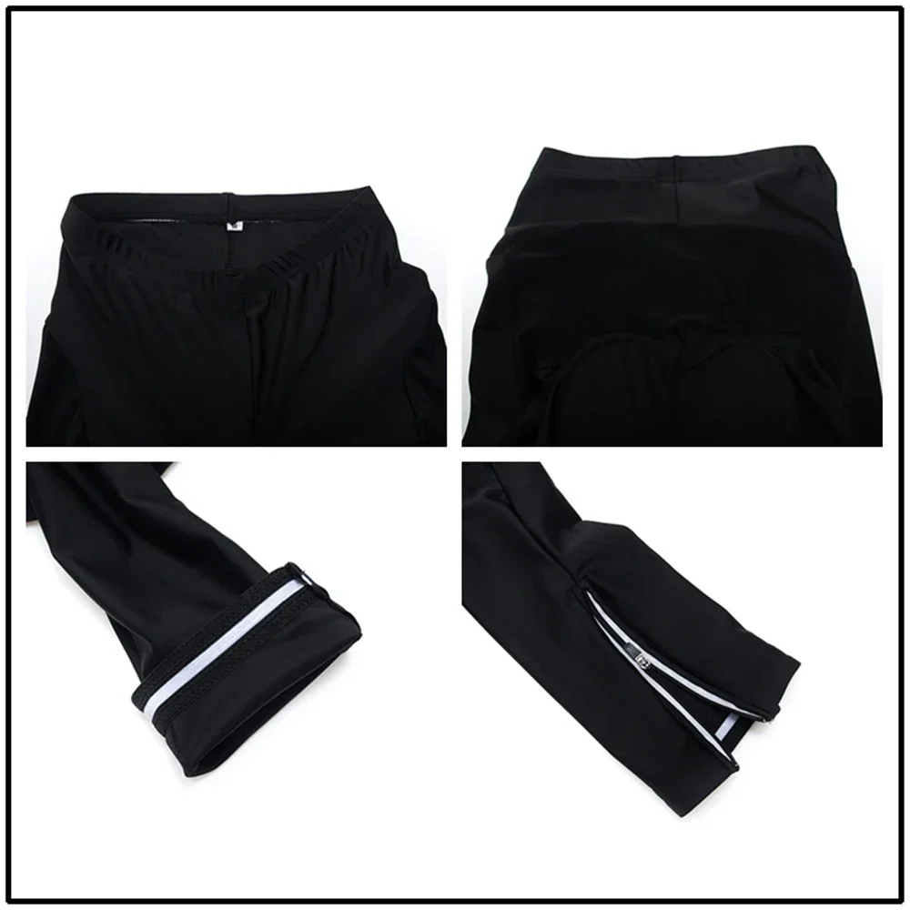 Winter Cycling Bib Pants 2025 Classic Black Thermal Fleece Long Pants Men Winter Bicycle Riding Shorts Sports Running Pants view 5