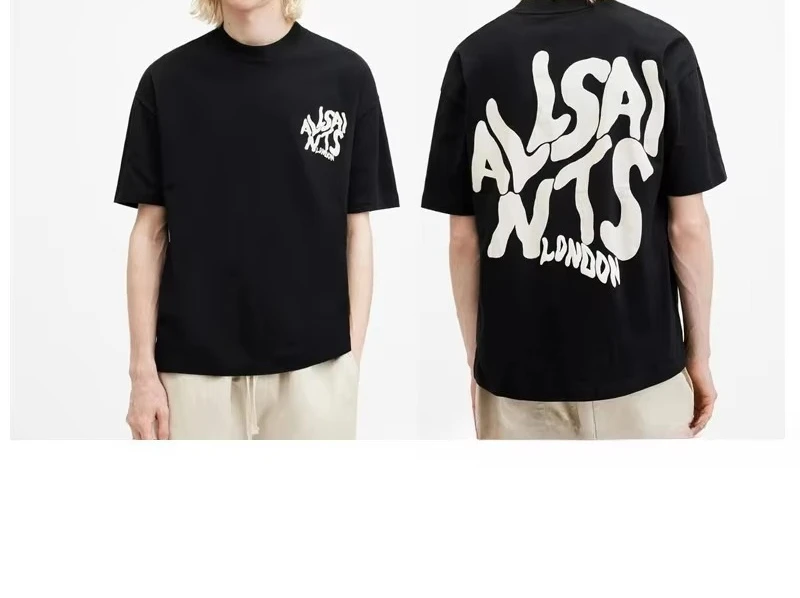 تي شيرت كلاسيكي فضفاض جديد لعام 2025 مصنوع من القطن الثقيل بطباعة ساطئًا من Saints bet كاجوال مريح ort Sve ex Sle #1