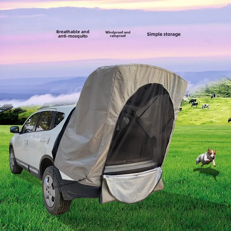 Car SUV self-driving tour Car roof Tail trunk tent Simple version Rainproof outdoor camping