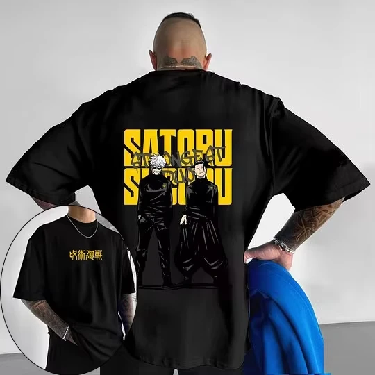 Anime Jujutsu Kaisen Satoru Gojo Toji Fushiguro Geto Suguru Bedrucktes T-Shirt Herren- und Damen-T-Shirt Herren-Top-Sport-T-Shirt