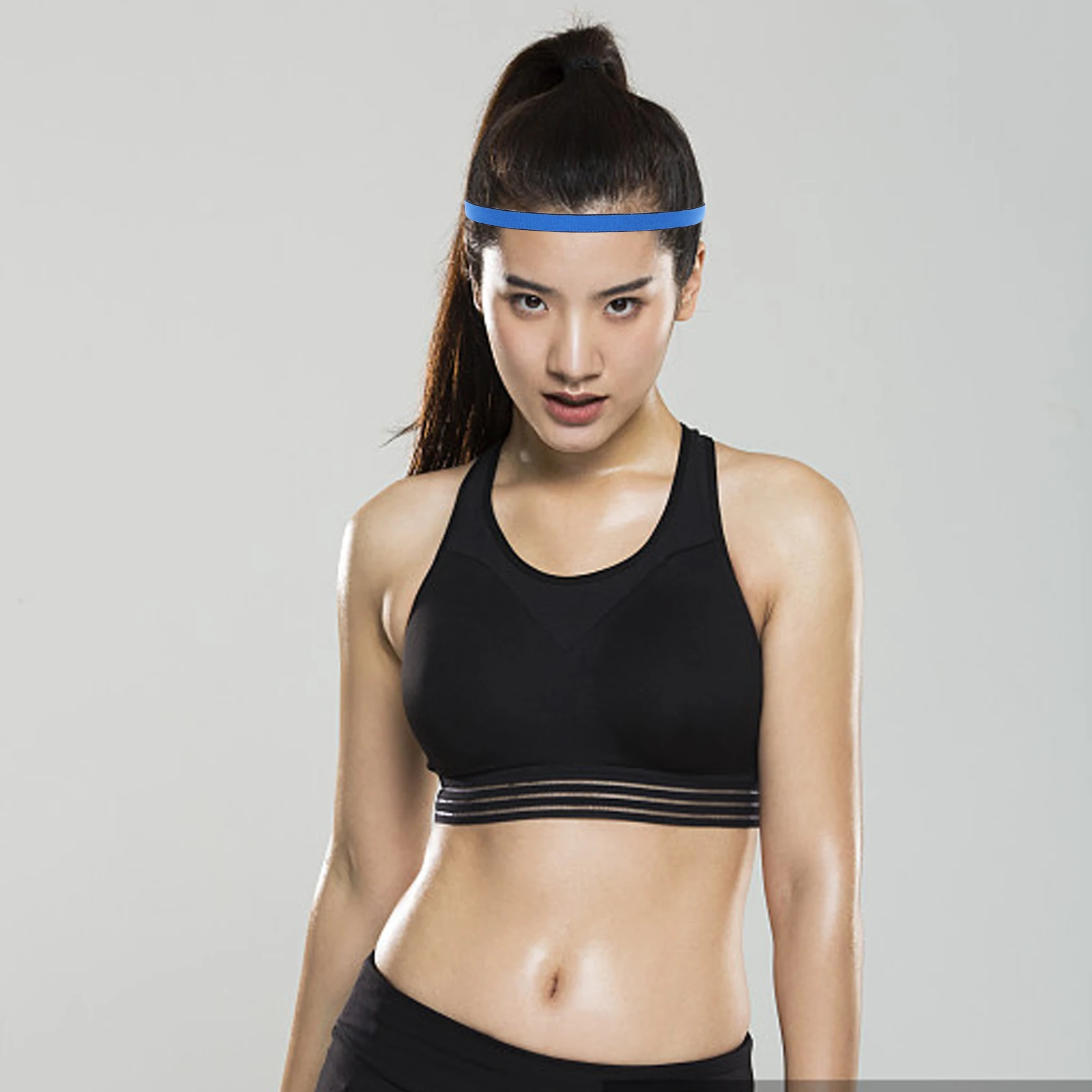 

3Pcs Sports Sweatbands Elastic Antiperspirant Headbands Spring Summer Yoga Fitness Nylon Hair Accessories Thin NonSlip Soft