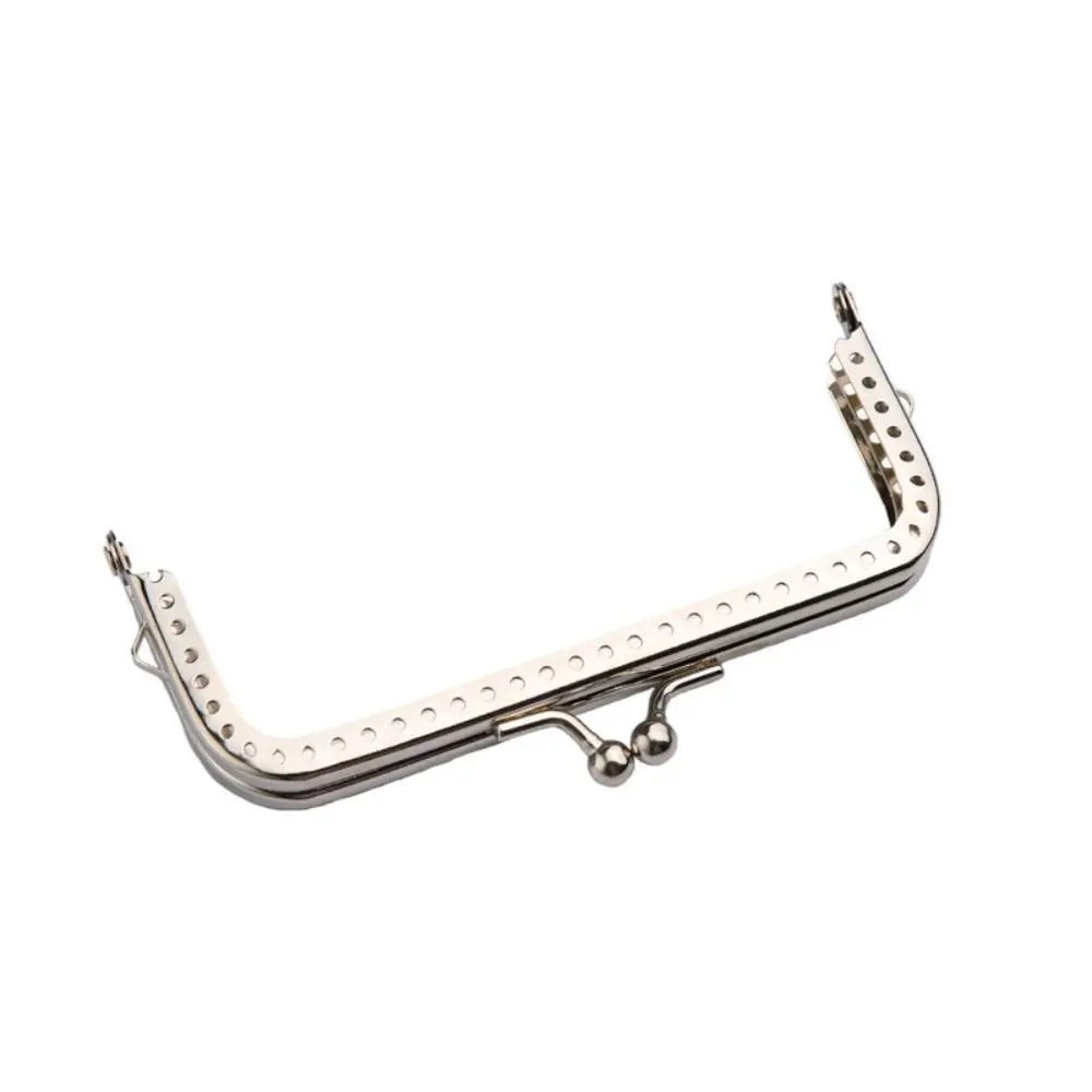 1pc Square Glossy Silver Basic Metal Purse Frame Kiss Clasp Lock DIY Bag Accessories 6.5cm/8.5cm/10.5cm/12.5cm/15.5cm/18cm/20cm