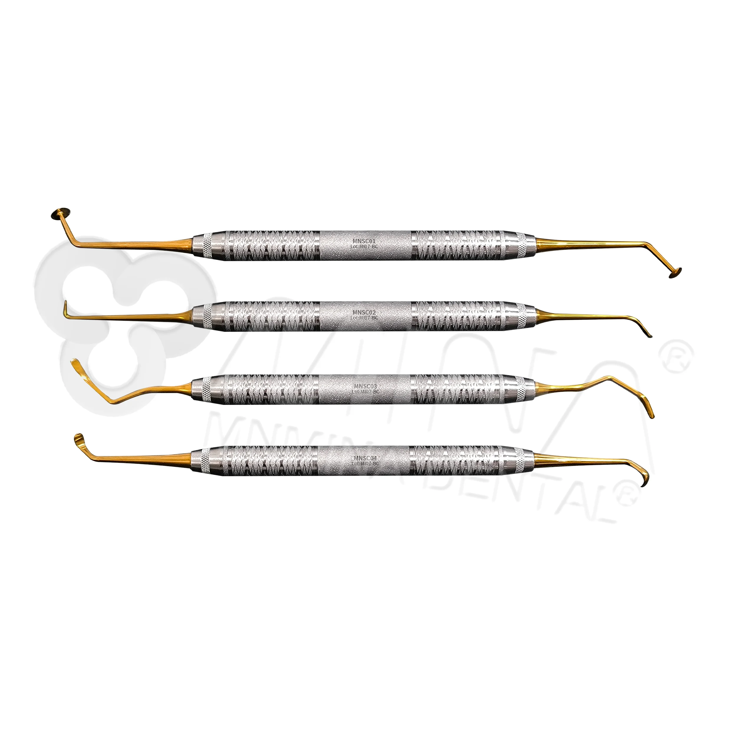 

Инструменты для зубных имплантатов Mina, ручной хирургический набор кюреток, 4 шт./компл., нержавеющая сталь, сертифицированный CE, отдельный, повышающий верхнийillary