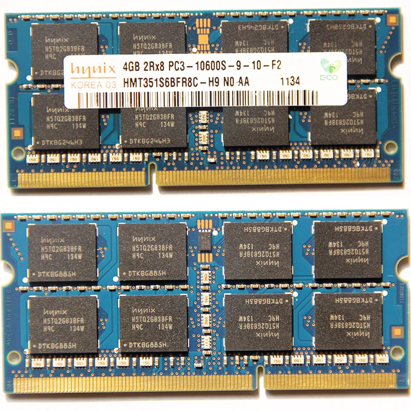 hynix DDR3 4GB 1333mhz RAM 2Rx8 PC3 - 10600S Laptop Memory SODIMM 1.5V