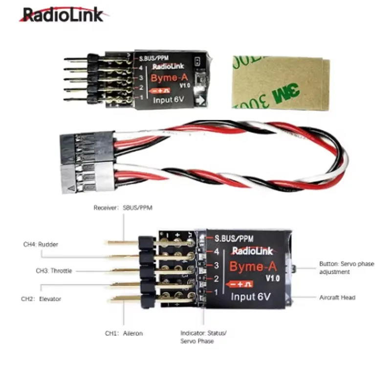 Radiolink Byme-A/Byme-D Fixed Wing Flight Controller Gyroskop Selbst-stabilisierung Balance Für 3D Feste flügel 4CH