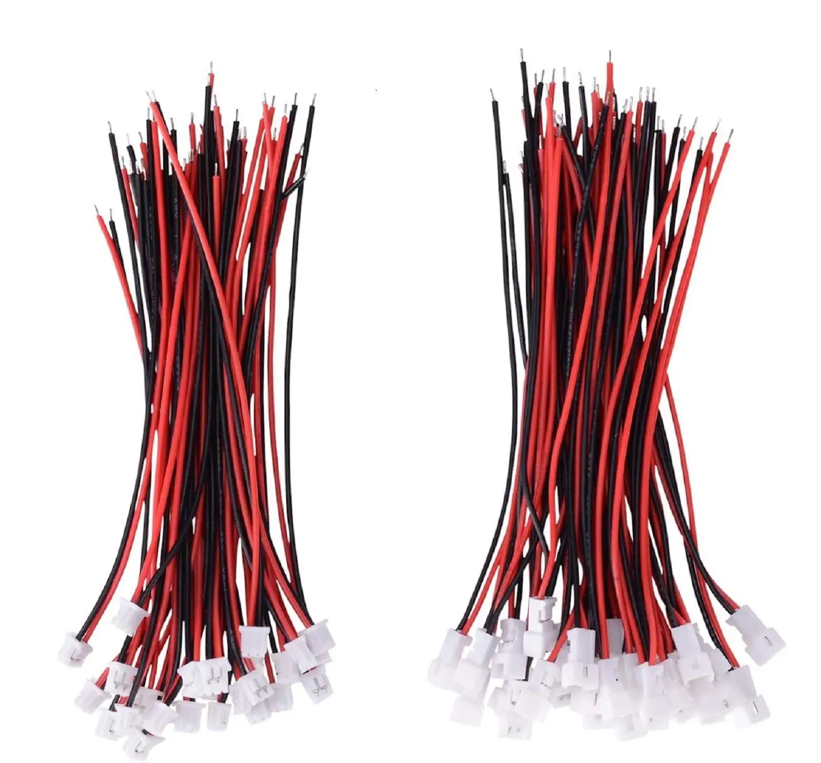 

JST 1.25mm 2 Pin Micro Male Female Connector Plug with Red Black Wire Cable 80mm Terminal Wire Aerial Docking Extension Cable