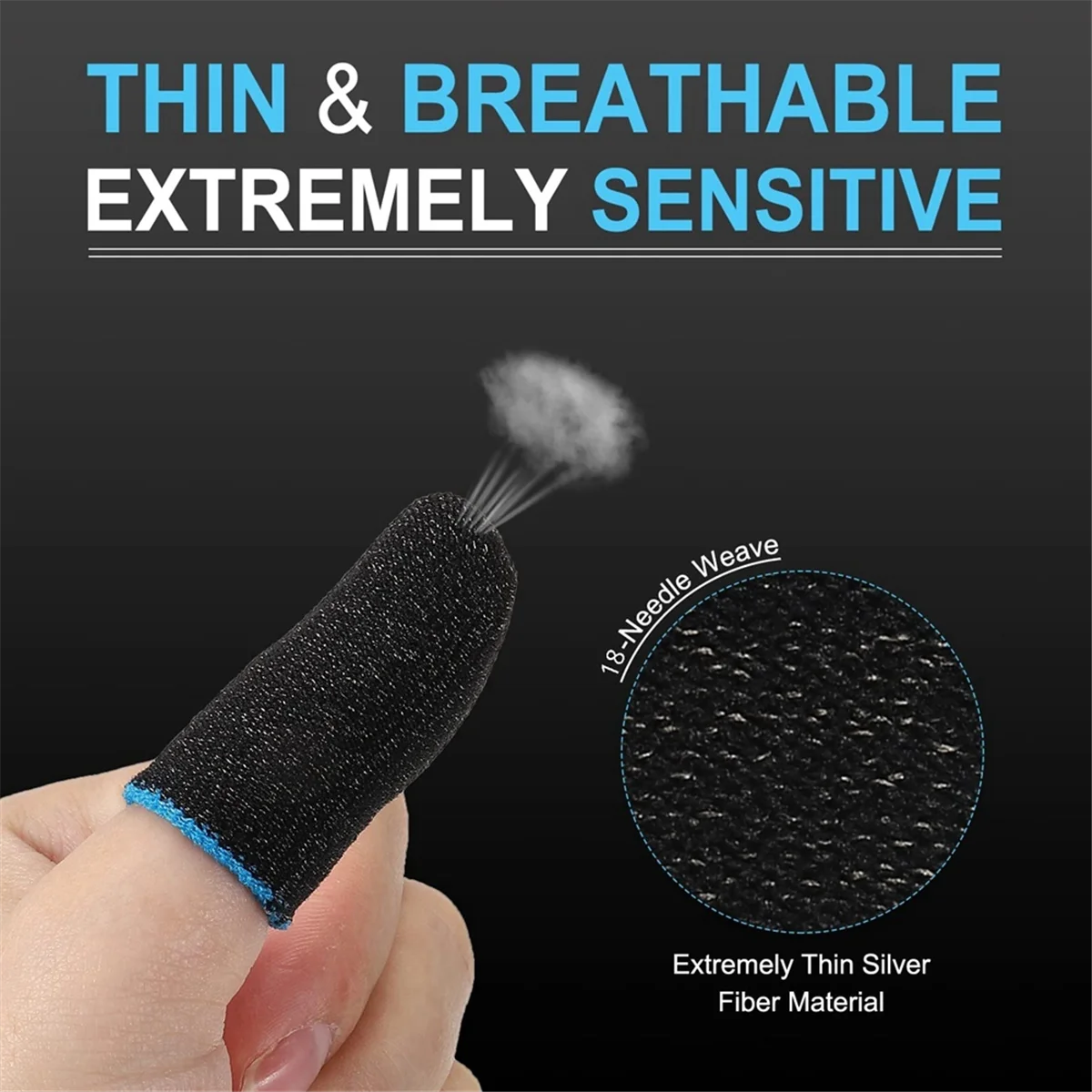 

Практичные 500 шт., вентилируемый игровой контроллер, чехол для пальцев, защита от пота, игровой рукав для большого пальца, перчатки с рукавами для большого пальца для игр