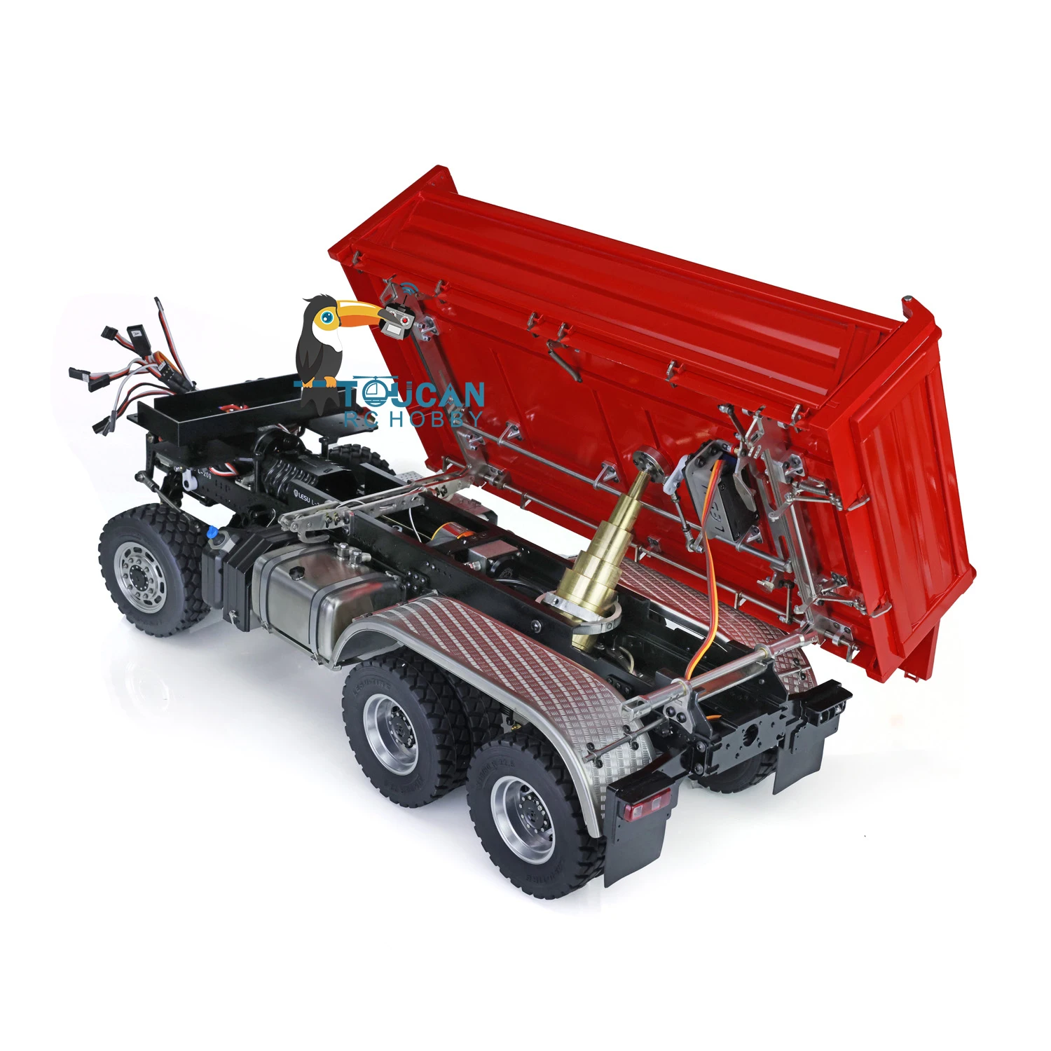 LESU RC Three-way Tipper 1/14 3Axles Painted KABOLITE Cabin 3348 6x6 Dumper Truck Car Model Toys for Adults THZH1283-SMT8