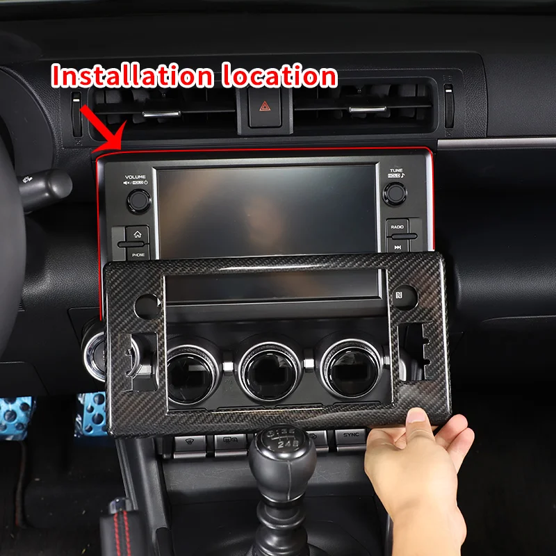 

For 22 Toyota 86/Subaru BRZ center console navigation decorative frame cover interior decoration accessories real carbon fiber