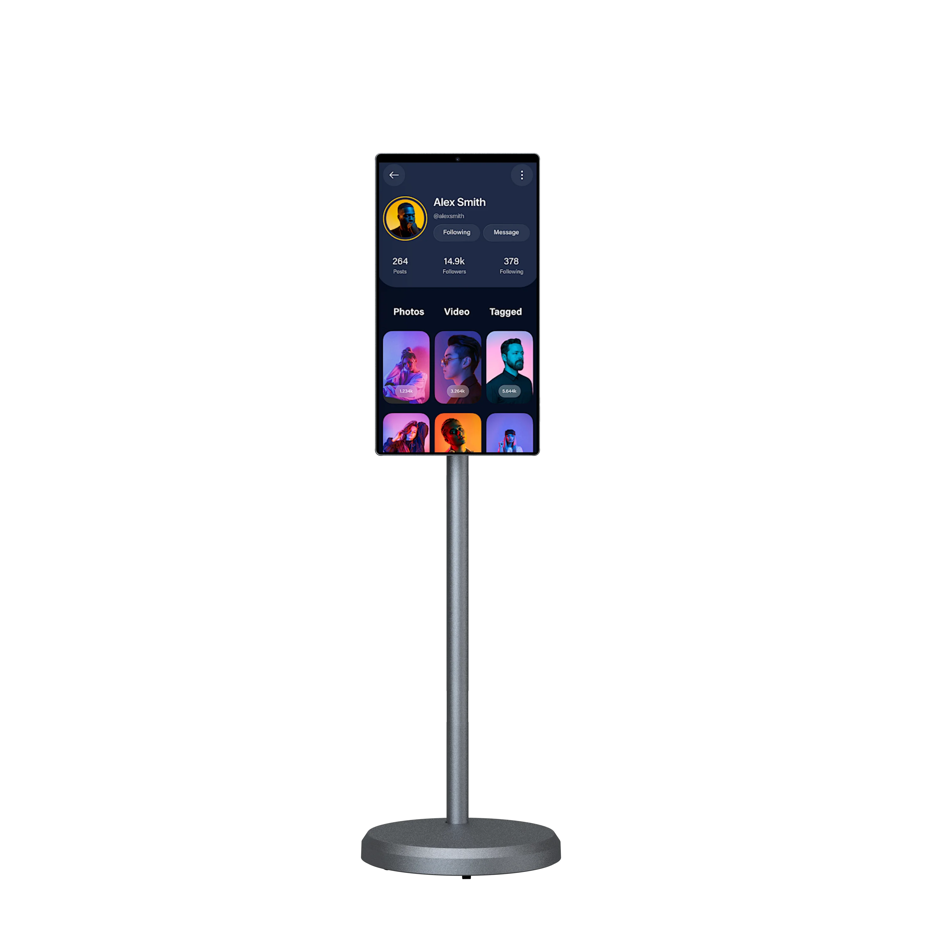 21.5 Inch Movable Touch Screen Lcd Display Indoor Android 13 Digital Camping Tv Floor Standing Portable Mobile Smart Tv