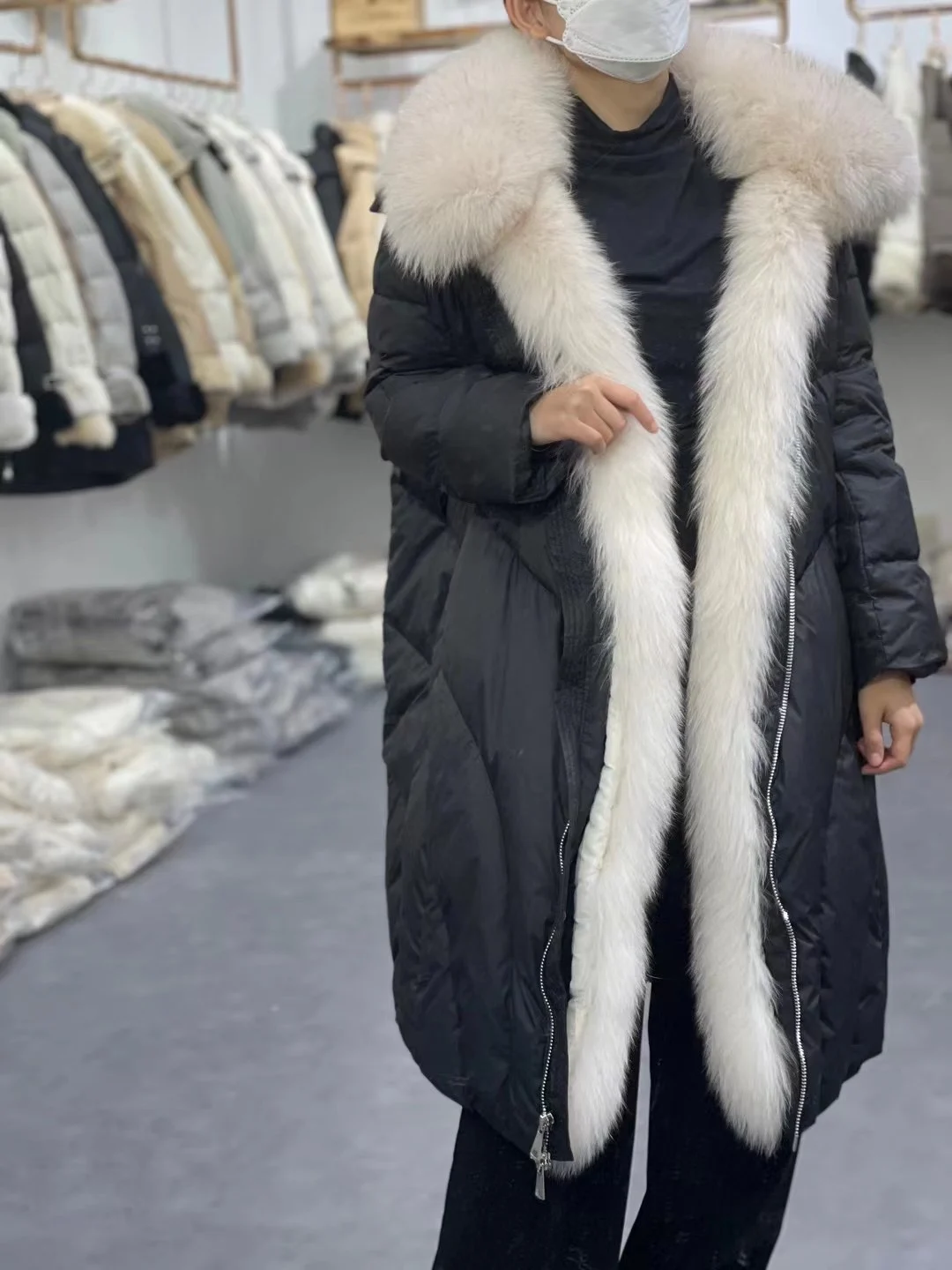 2023 New Winter Goose Down Jacket Long Puffer Jacket Real Fox Fur Collar Thick Women Warm Coat Luxury Outwear Female Clothing