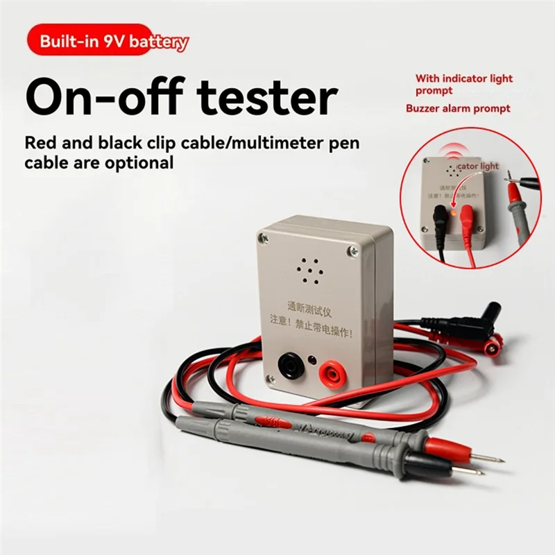 B97A-Continuity Test Buzzer Continuity Tester 9V On-Off Switch Tester Continuity Tester For Circuit Measure