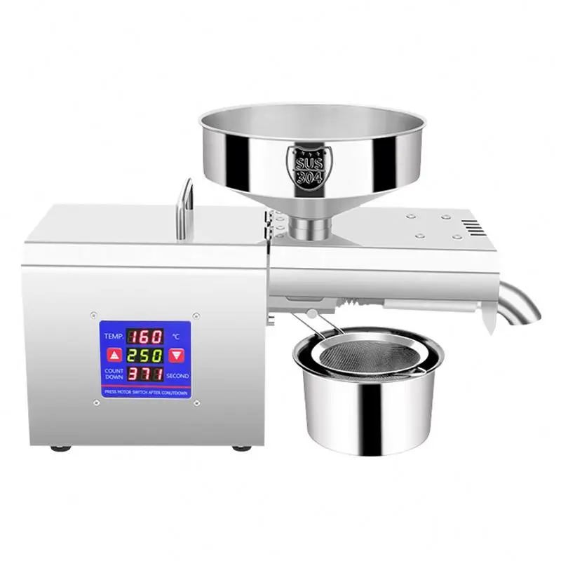 Intelligent Commercial Oil Pressure Machine Stainless Steel Householdoil Extractor Machine Cold Press Peanut Oil Making Machine