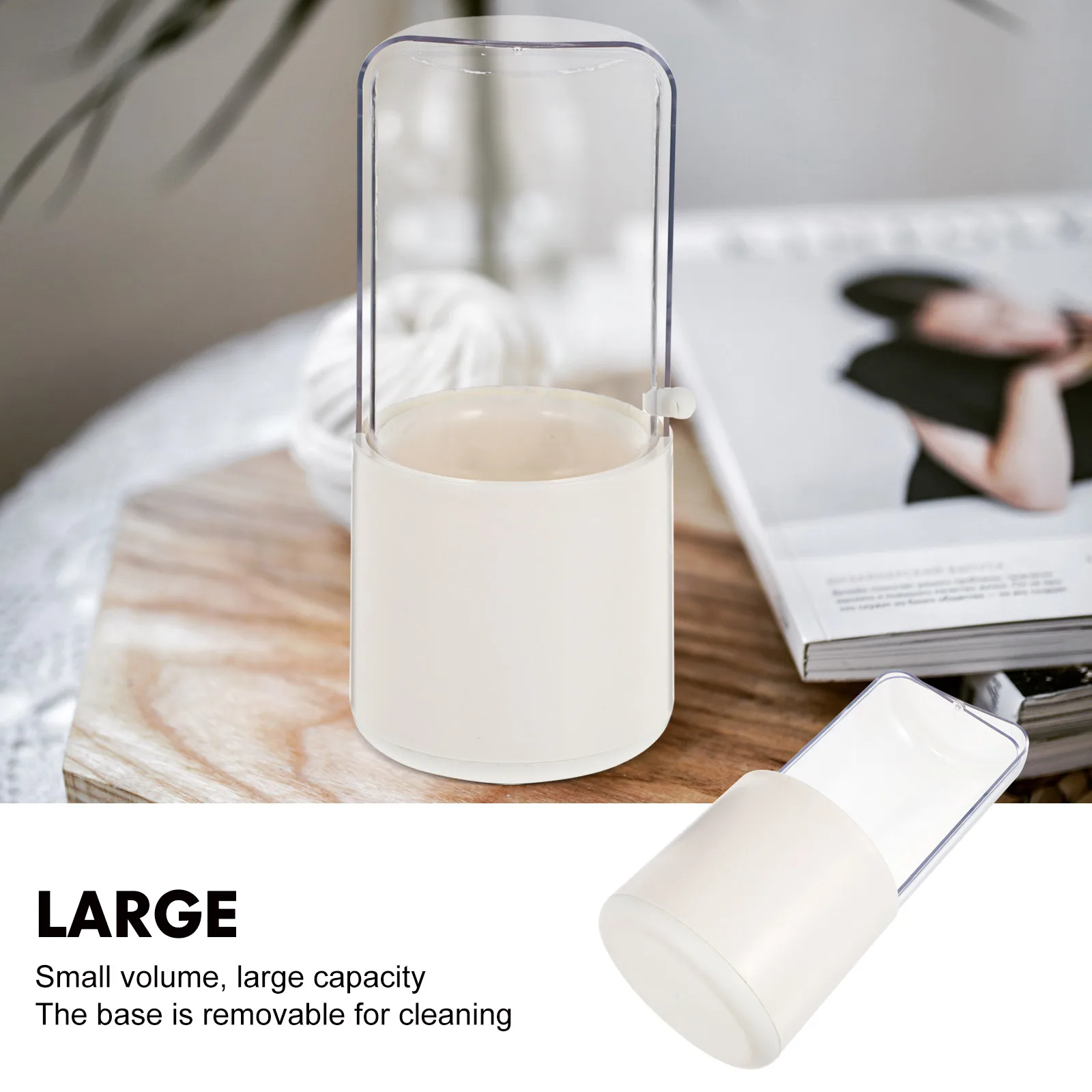 

Sturdy Transparent Makeup Brush Storage Box Waterproof Dustproof Container For Home Office Travel Eyebrow Pencil Holder