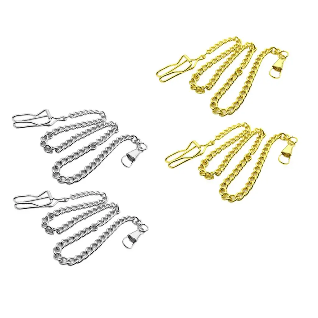 Vintage Pocket Watch Holder Chain Adjustable Alloy Necklace Watch Pendant for Belt Decoration