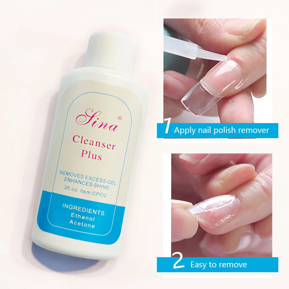 Acetone Nail Cleanser Plus Liquid Surface Sticky Degreaser Nail Polish Excess Gel Remover Nail Art Tool for Home Salon Beauty