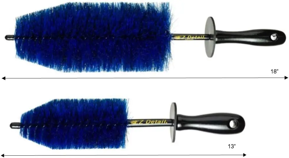 

Dual-Size Wheel Rim Cleaner Brush Set for Cars, Bikes, Trucks - Non-Scratch Detailing Tool