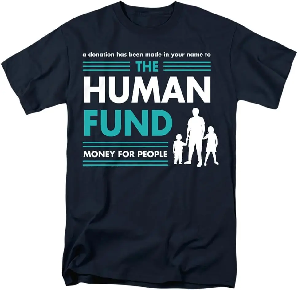 Popfunk Seinfeld The Human Fund Unisex Adult T Shirt 100% Cotton Streetwear High Quality