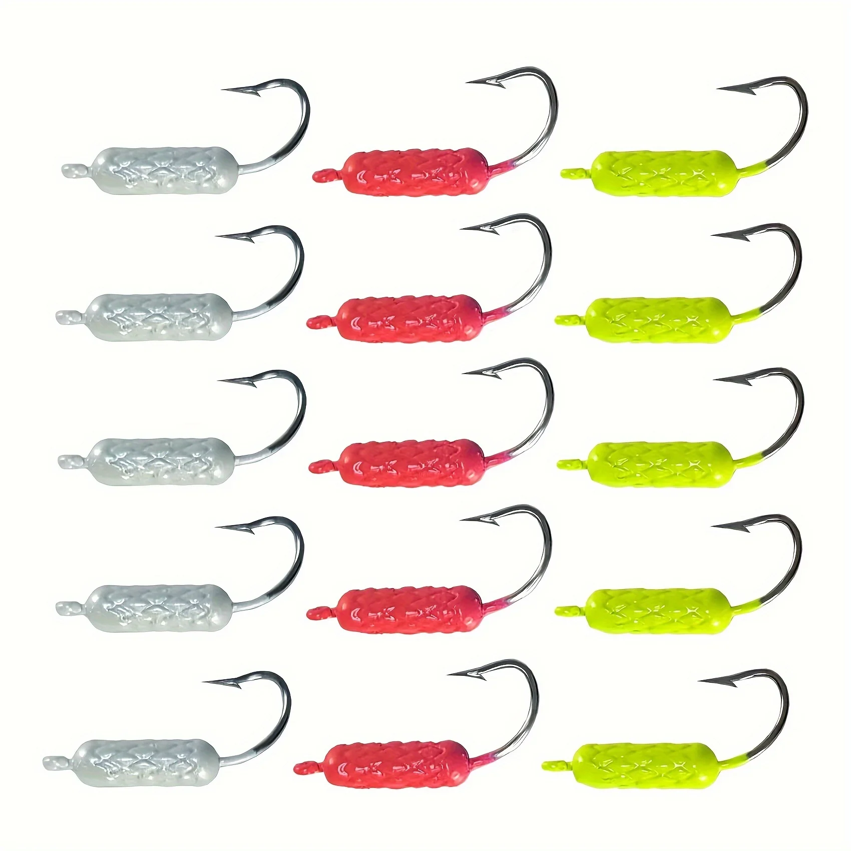 5pcs UV Glow in Dark Yellowtail Snapper Jigs Weighted Jig Head with Stainless Steel Hook Yellowtail Jig Hook