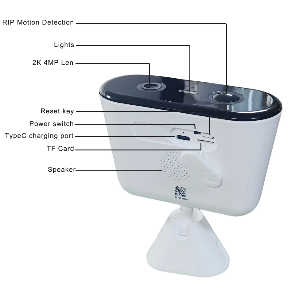كاميرا مراقبة تعمل بالطاقة الشمسية 2K لاسلكية خارجية طاقة مستمرة أبدية 135 ° رؤية واسعة الزاوية IP67 مقاومة للعوامل الجوية مع اتصال WiFi #6