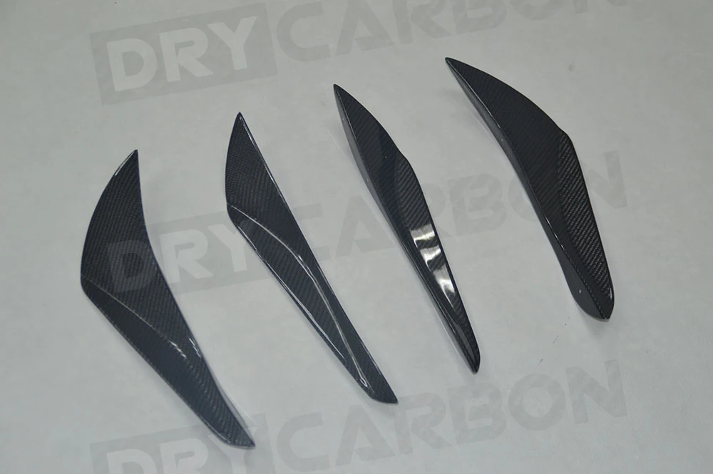 

JCYECF 4Pcs Carbon Fiber Car Front Bumper Splitters Canards Air Knife Surrounded for Toyota GT86 for Subaru BRZ 2014-2016 FRP