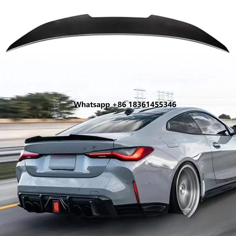 

For 4 Series G22 Coupe M4 G82 G80 PSM Type% Carbon Fiber Spoiler Rear Wing Lage Compartment Sturdy 2020-2024