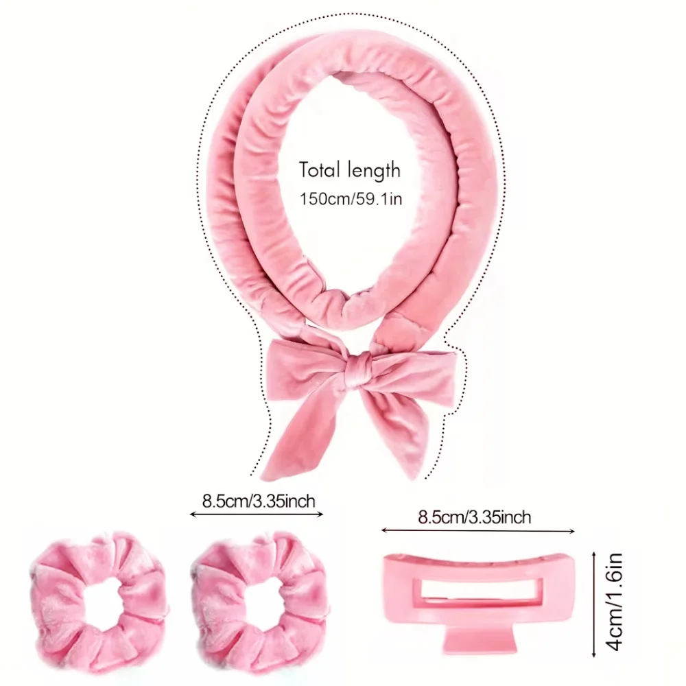 4 قطعة مموج الشعر بدون حرارة النساء تجعيد الشعر كسول عقال بدون حرارة للنوم طوال الليل موجات الاستيقاظ مثالية لجميع أنماط الشعر #6