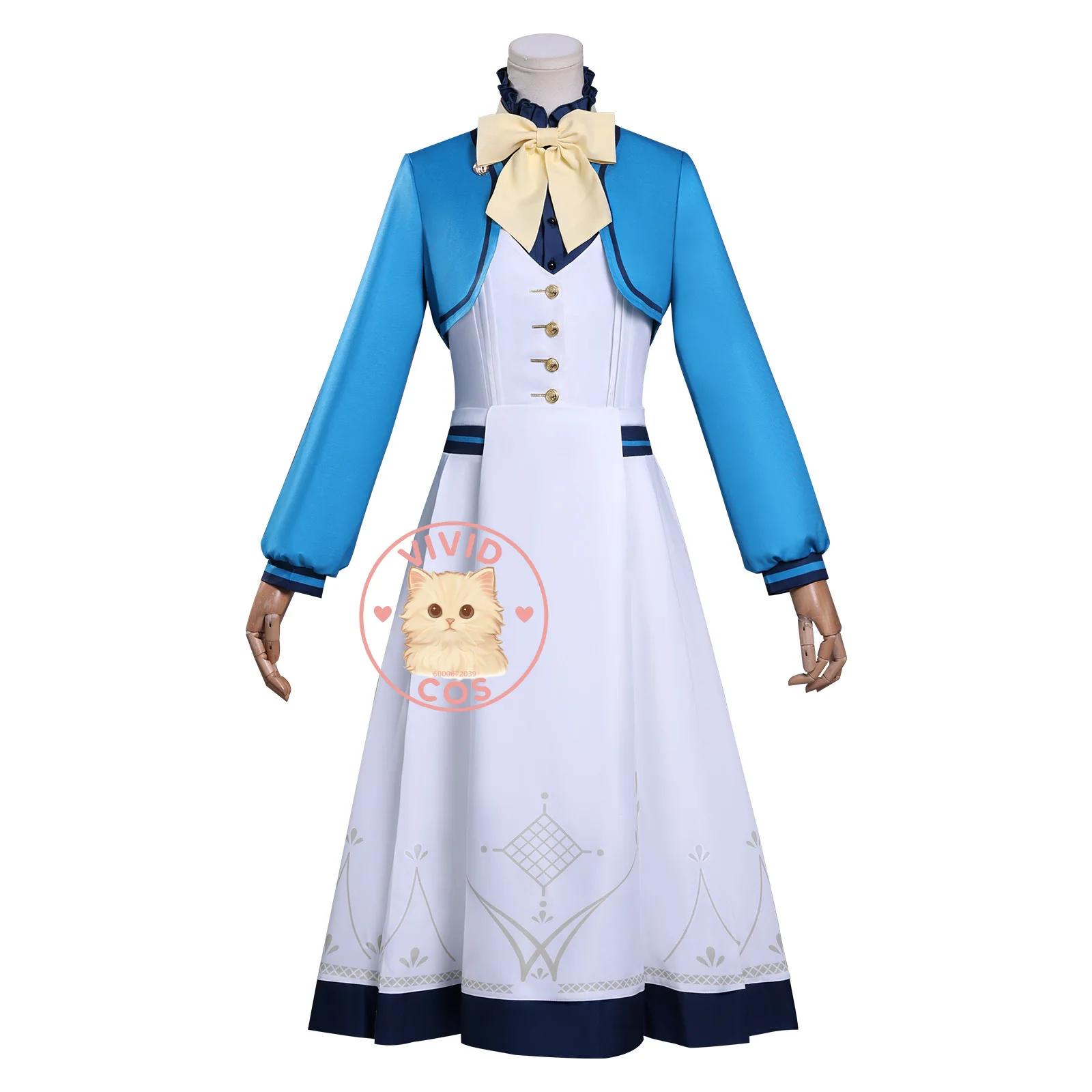 Secret of The Silent Witch Cosplay Costume Anime Monica Daily Outfit White Dress Role Play Women Comic Con Halloween Party