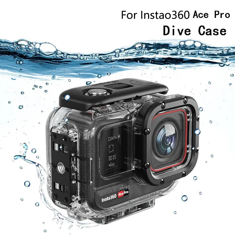 

For Insta360 Ace Pro 60M Dive Case Waterproof Housing Protective Case Cover Shell for Insta360 Ace Pro Sports Camera Accessories