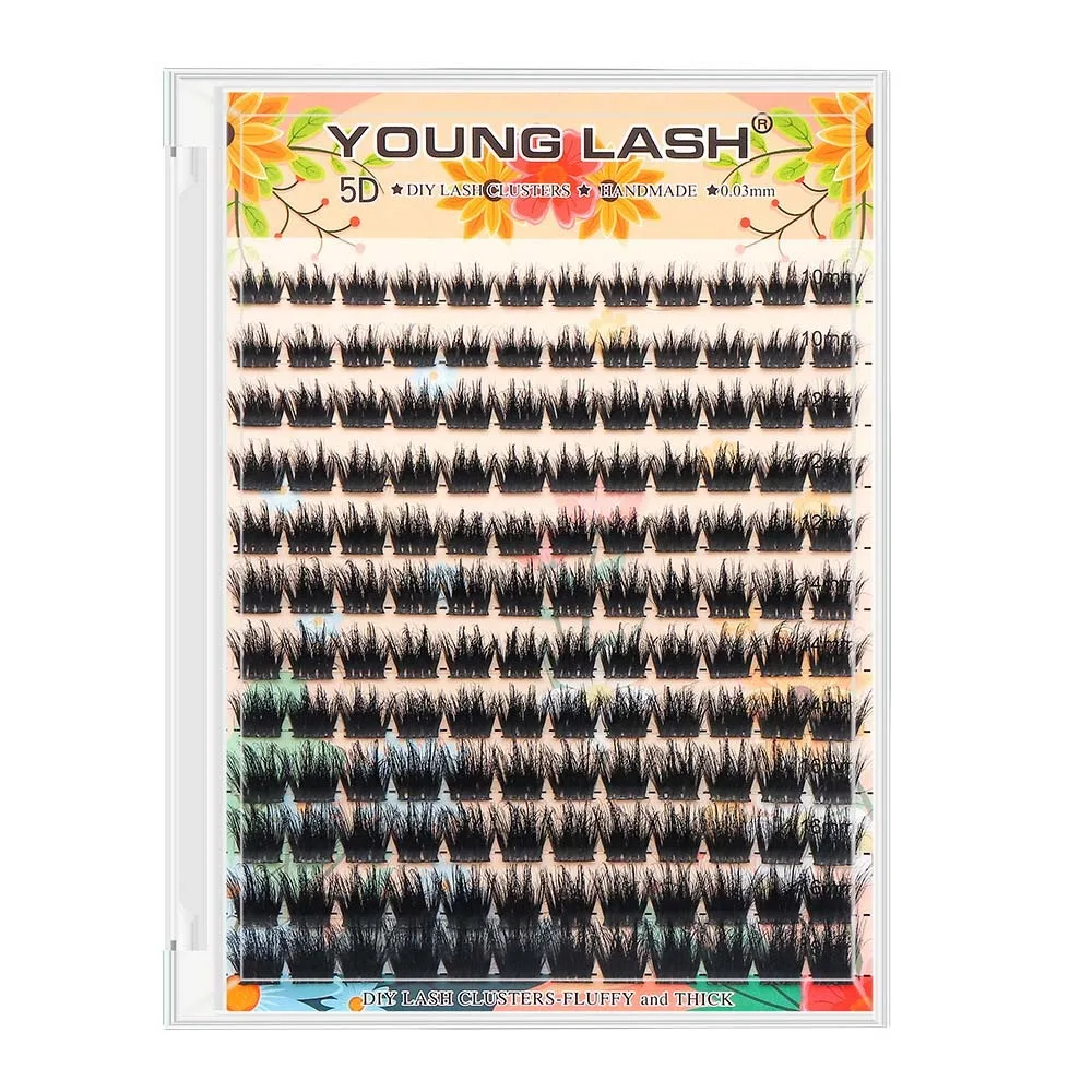 

Segmented C Curl False Eyelashes DIY 10-18mm Individual Cluster Eyelashes Large Capacity Oblique Winged Eyelashes Extensions