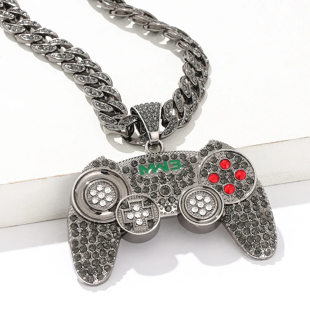 

Ожерелье для мужчин и женщин, сверкающее украшение в стиле хип-хоп, колье с блестящей консолью, Золотая кубинская цепь Майами, чокер, ювелирные изделия, подарки