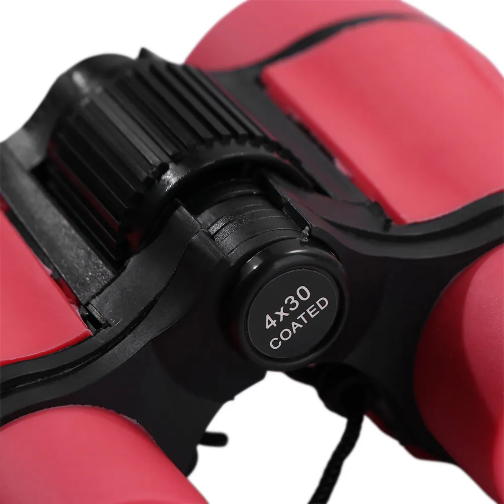 Portable 4X30 Binoculars Set Shock-Proof Colorful Small Telescope Rubber Handle Anti Slip High Resolution Binocular Camping