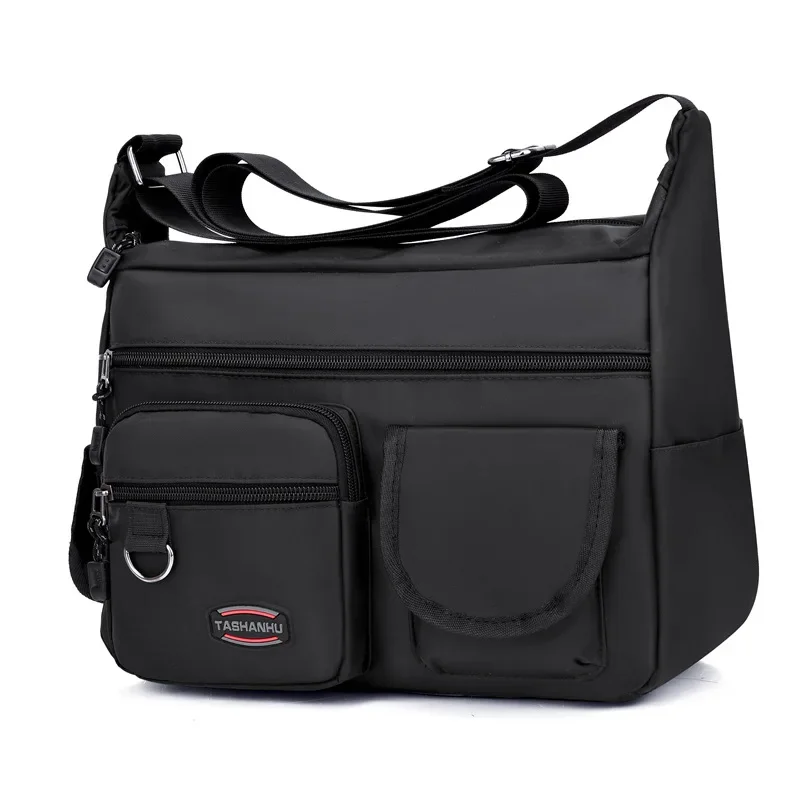 Waterproof Shoulder Bag Crossbody Bag for Men Lightweight Casual Multi-layer Shoulder Handbag Purse Bookbag