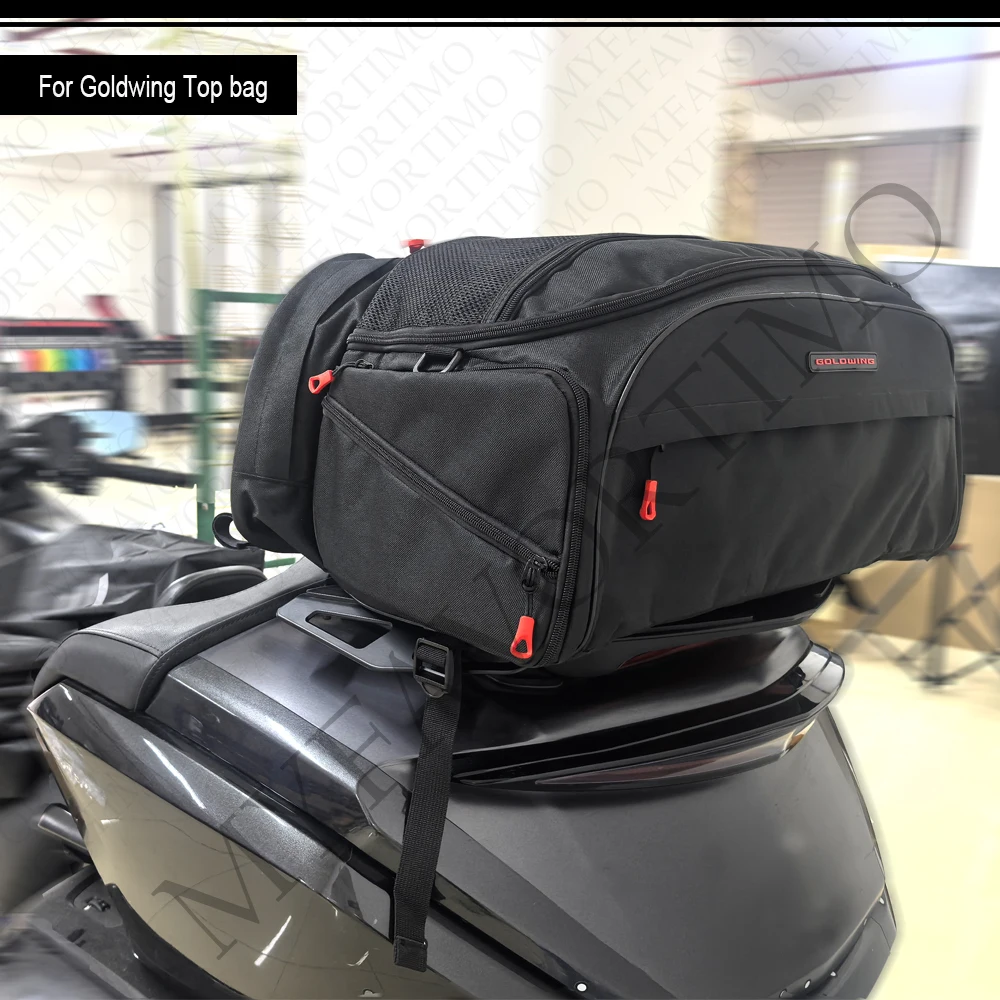 

Motorcycle Rear Seat Luggage Rack Bag For Goldwing GL1800 GL1500 Trunk Tail Luggage Cases Top Bag large capacity Waterproof Bag