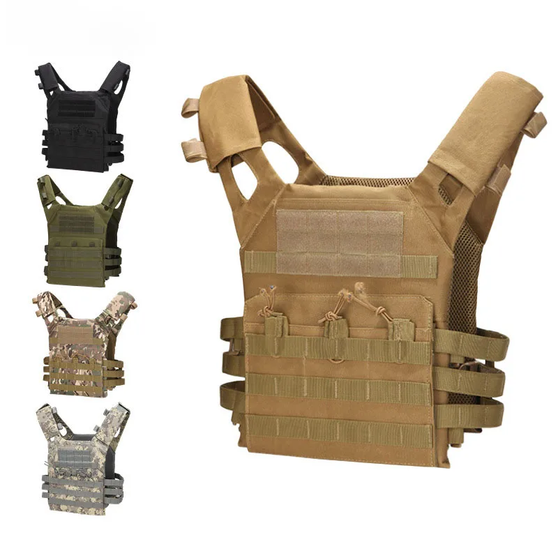 

Nylon Tactical Vest Body Armor Hunting Carrier Airsoft Accessories Combat MOLLE Camo Vests