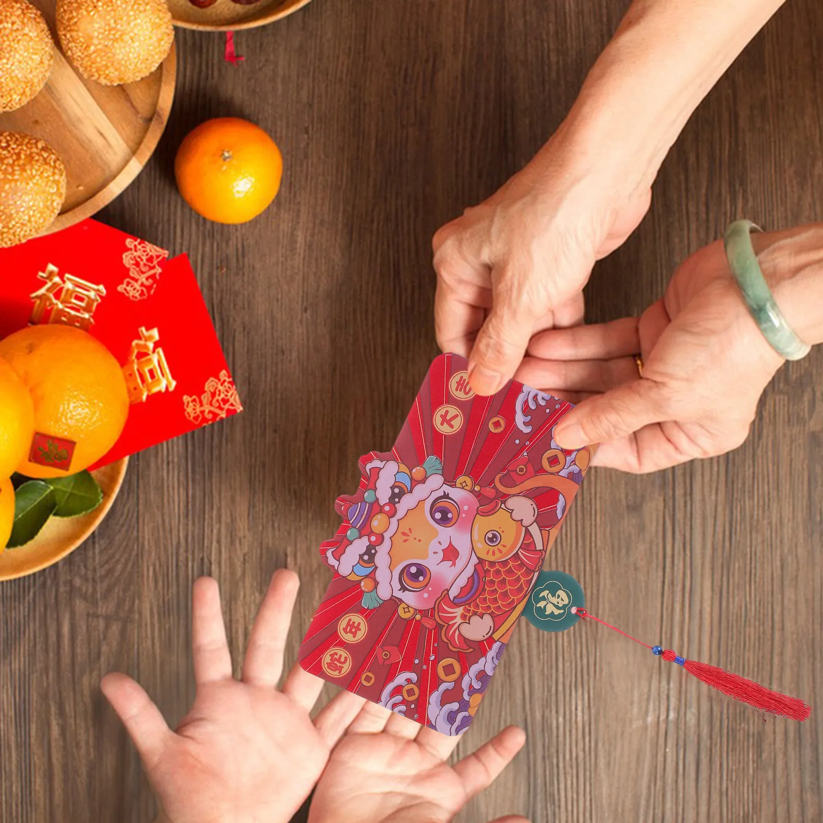 

2Pcs 2025 Year of The Snake Red Envelopes Lunar New Year Cash Envelopes Foldable Card Slots Large Capacity Chinese Red Packets