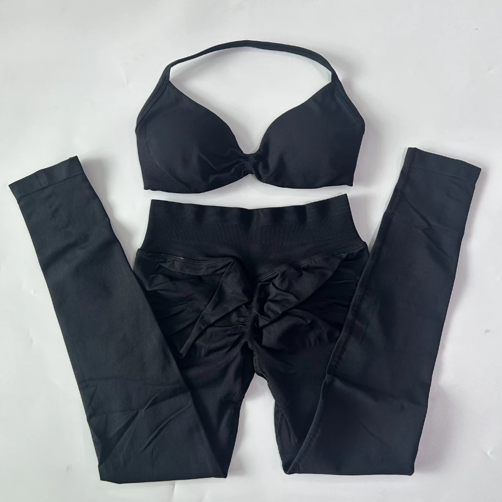 Pericic 2-teiliges Set für Damen, Trägerloses Yoga-BH-Sporttop, Workout-Leggings-Set, Nahtloses Gym-Set, Fitnesskleidung, Activewear – Detail 26
