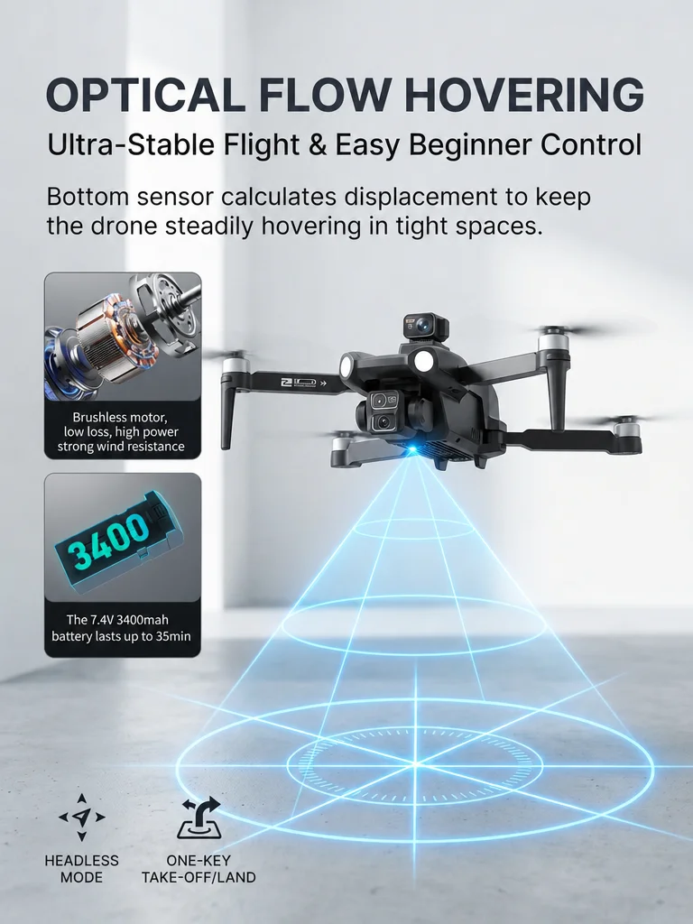 Z103 GPS Drone With Screen Remote Professional Security UAV 8K HR Dual Camera 360° Obstacle Avoidance Brushless Motor Foldable