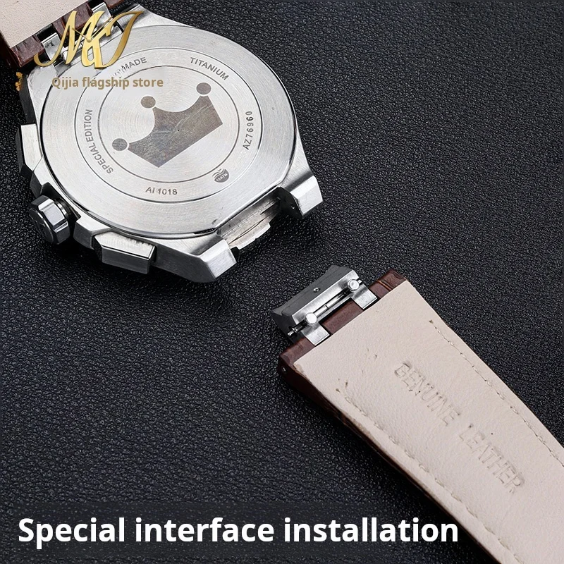 النايلون الجلود حزام الساعات ل موريس لاكروا أيكون Ai6007 AI6008 Ai6058 Ai6038 1108 1018 جلد طبيعي حزام ساعة اليد الرجال سوار #6